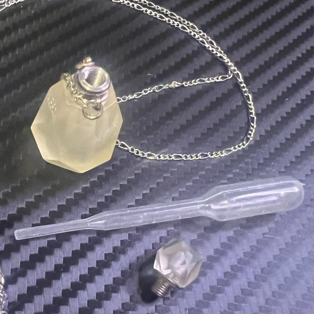 *NWT* Estrella & Luna - Yellow Quartz Stone Bottle Silver Necklace